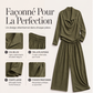 Ensemble décontracté pour femme : top à col bénitier et pantalon large