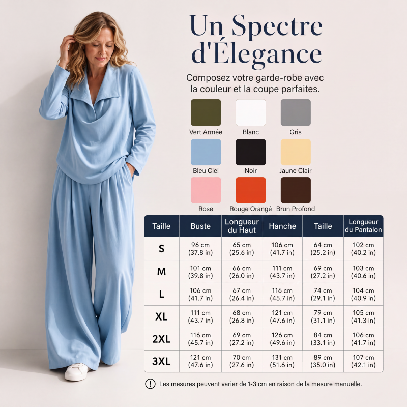 Ensemble décontracté pour femme : top à col bénitier et pantalon large