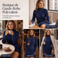 Robe pull pour femme à col roulé côtelé et manches longues