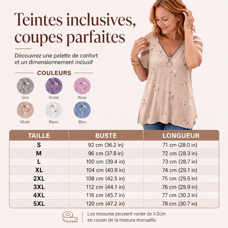 T-shirt à épaules dénudées pour femme