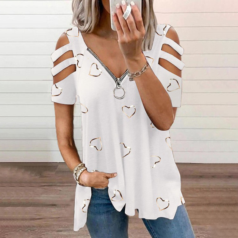 T-shirt à épaules dénudées pour femme
