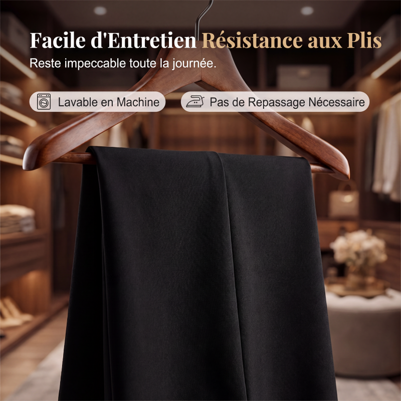 Pantalon taille haute large pour femmes