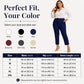 Pantalon de costume court à taille haute pour femme