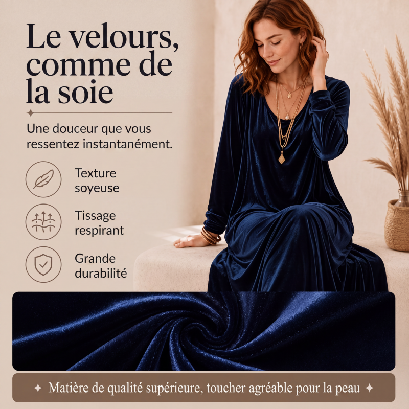 Robe longue élégante à manches longues pour femme