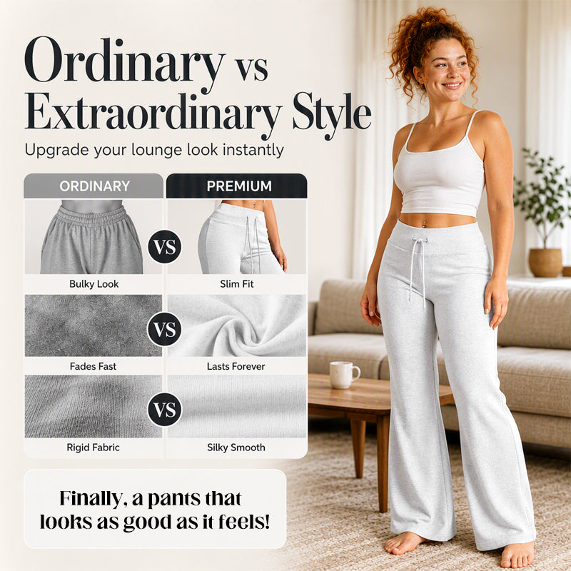 🌸Promotion exceptionnelle : 50 % de réduction👖Pantalon évasé taille haute pour femme