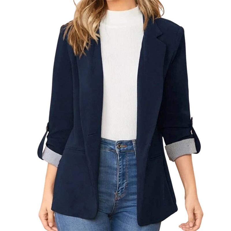☀️🧥Nouveautés - Cardigan-blazer épuré : tombé fluide et style polyvalent, du bureau à la soirée