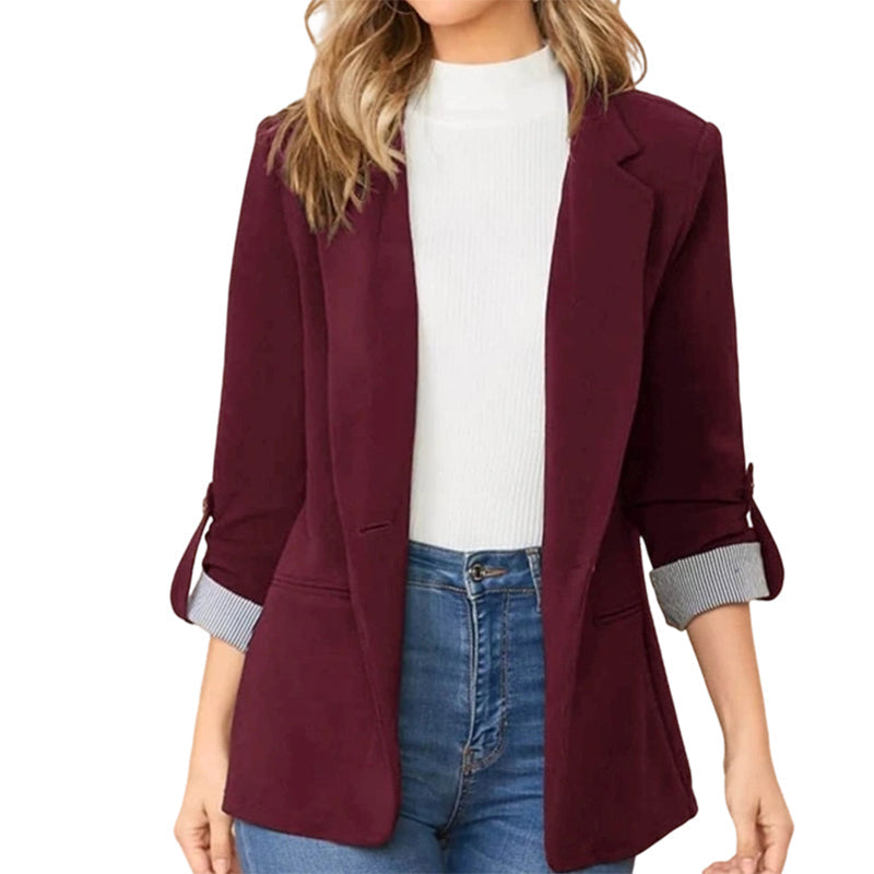 ☀️🧥Nouveautés - Cardigan-blazer épuré : tombé fluide et style polyvalent, du bureau à la soirée