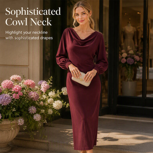 💖Promotion exceptionnelle : 50 % de réduction ✨ Robe élégante à col roulé pour femme
