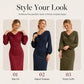 💖Promotion exceptionnelle : 50 % de réduction ✨ Robe élégante à col roulé pour femme