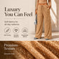 Pantalon droit à taille élastiquée pour femme