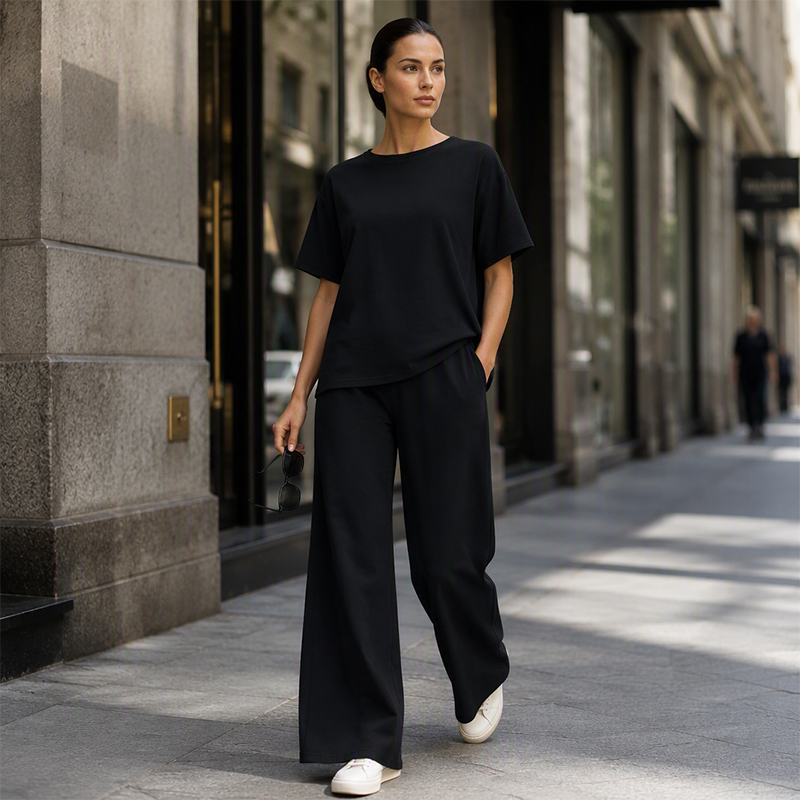 Ensemble top ample et pantalon large pour femme