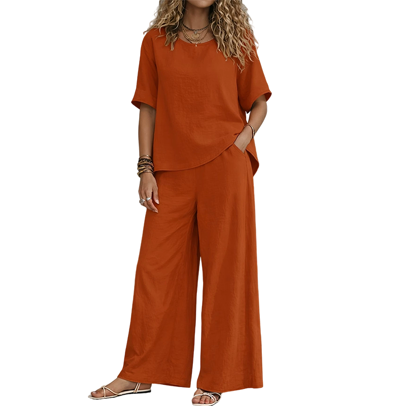 Ensemble top ample et pantalon large pour femme