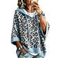 Hoodie en maille à imprimé léopard pour femme