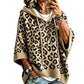 Hoodie en maille à imprimé léopard pour femme
