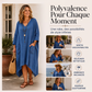 Robe asymétrique ample à col V pour femme