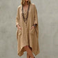 Robe asymétrique ample à col V pour femme