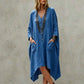 Robe asymétrique ample à col V pour femme