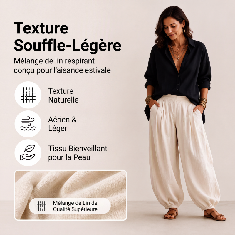 Ensemble chemise ample et pantalon fluide pour femme