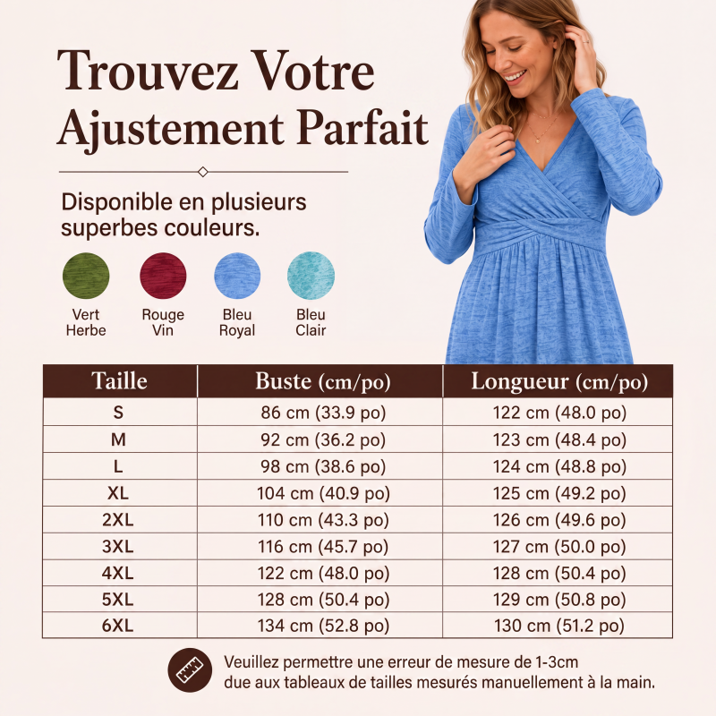 ✨ Robe Portefeuille Femme Élégante à Col V – Coupe Flatteuse & Poches Pratiques
