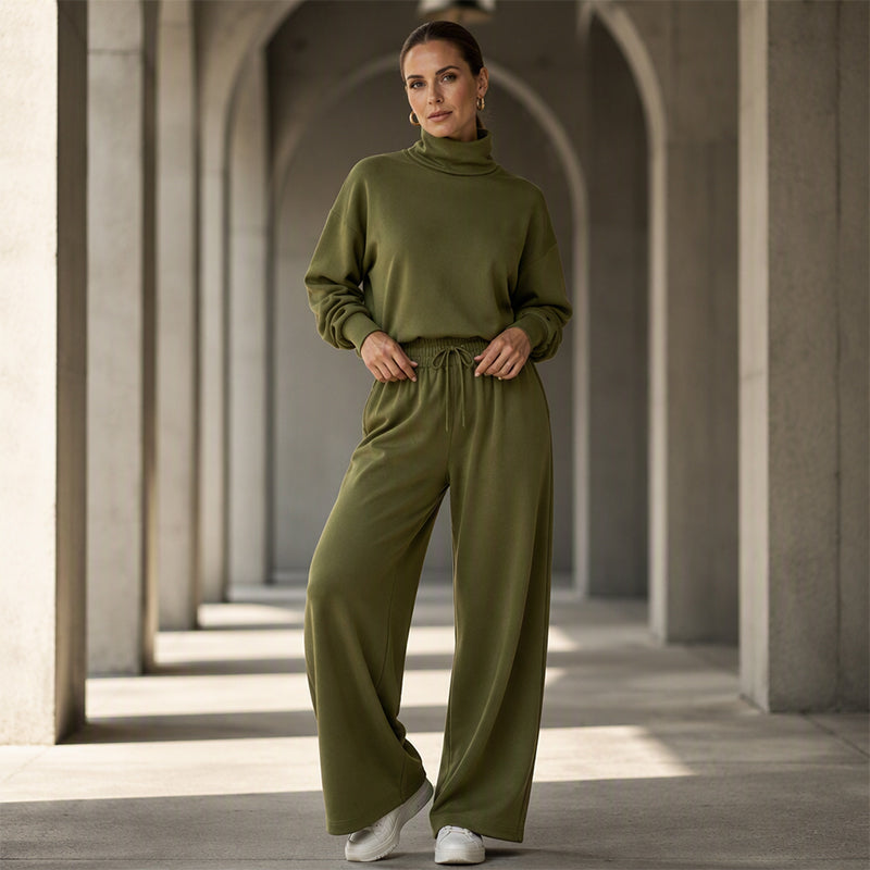 ✨ Ensemble Femme 2 Pièces – Haut Élégant & Pantalon Décontracté, Coupe Confortable