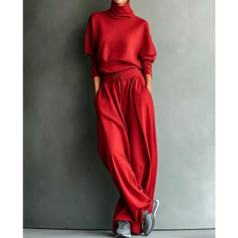 ✨ Ensemble Femme 2 Pièces – Haut Élégant & Pantalon Décontracté, Coupe Confortable