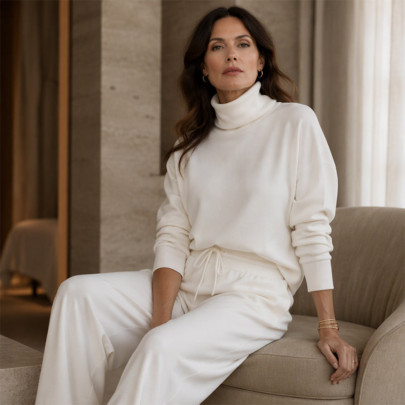 ✨ Ensemble Femme 2 Pièces – Haut Élégant & Pantalon Décontracté, Coupe Confortable