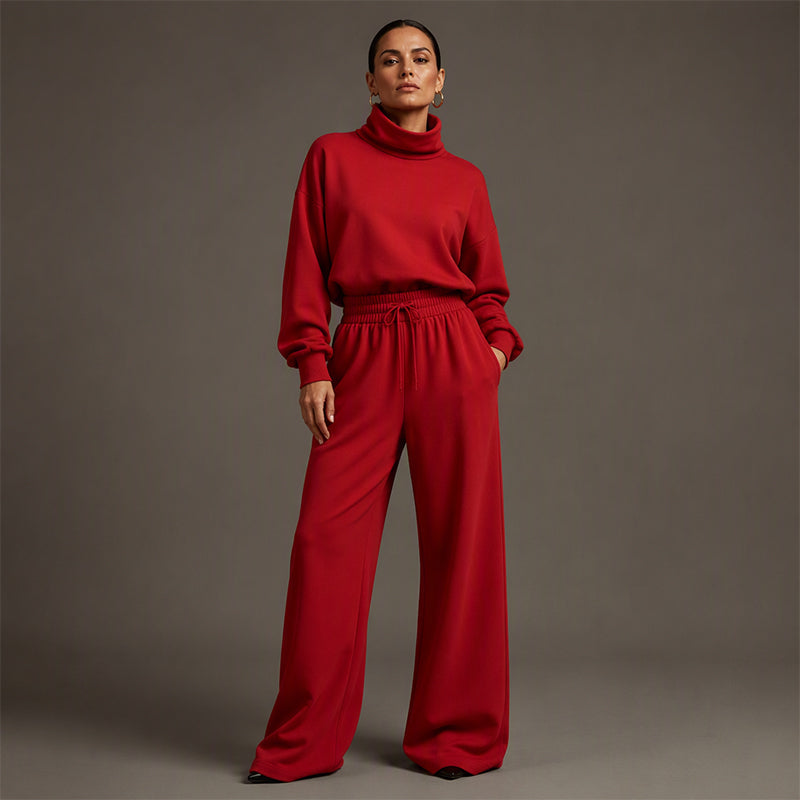 ✨ Ensemble Femme 2 Pièces – Haut Élégant & Pantalon Décontracté, Coupe Confortable