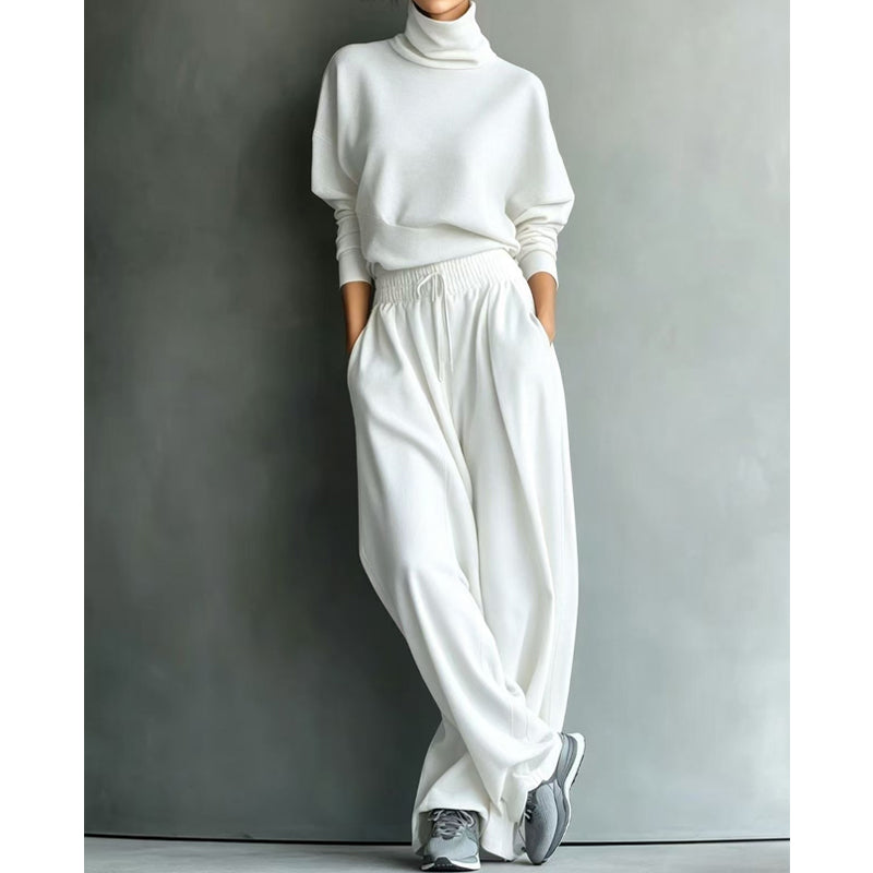 ✨ Ensemble Femme 2 Pièces – Haut Élégant & Pantalon Décontracté, Coupe Confortable