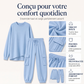 Ensemble décontracté pour femme : haut à col rond et pantalon cargo