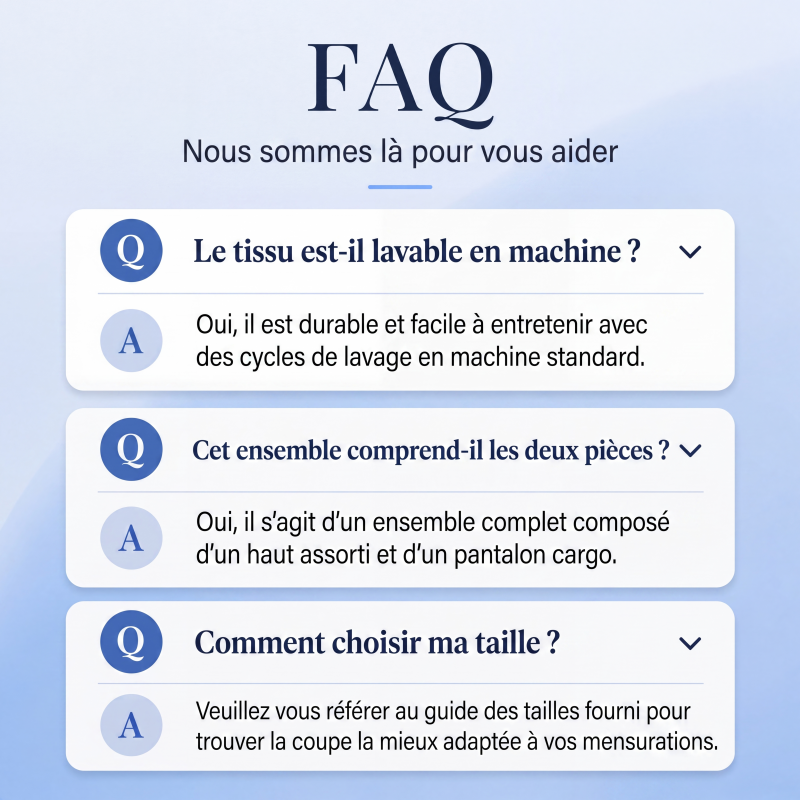 Ensemble décontracté pour femme : haut à col rond et pantalon cargo