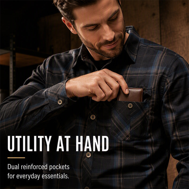 ✨Chemise à carreaux décontractée à manches longues pour homme – Chemise classique à carreaux et à manches longues pour un style chic et décontracté au quotidien👔
