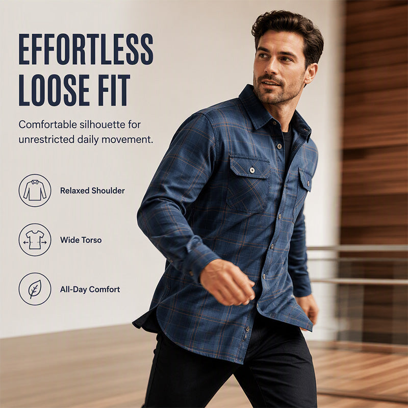 ✨Chemise à carreaux décontractée à manches longues pour homme – Chemise classique à carreaux et à manches longues pour un style chic et décontracté au quotidien👔