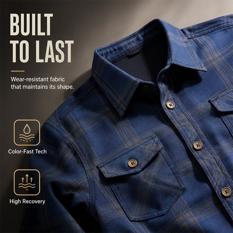 ✨Chemise à carreaux décontractée à manches longues pour homme – Chemise classique à carreaux et à manches longues pour un style chic et décontracté au quotidien👔