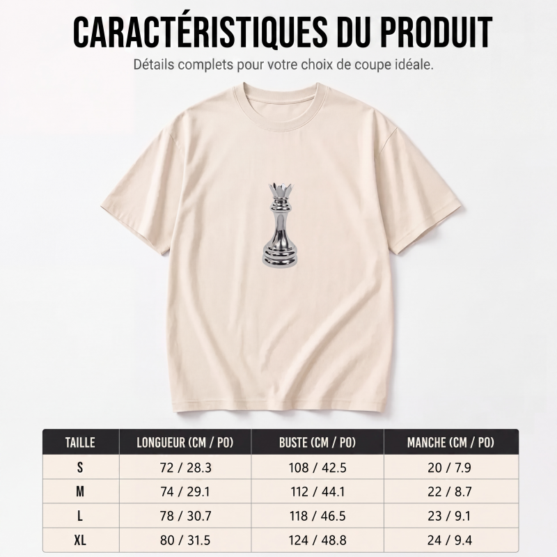 T-shirt pour homme à col rond avec motif d'échecs