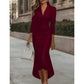 Robe midi élégante en satin pour femme
