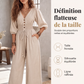 Combinaison pour femme col V taille marquée