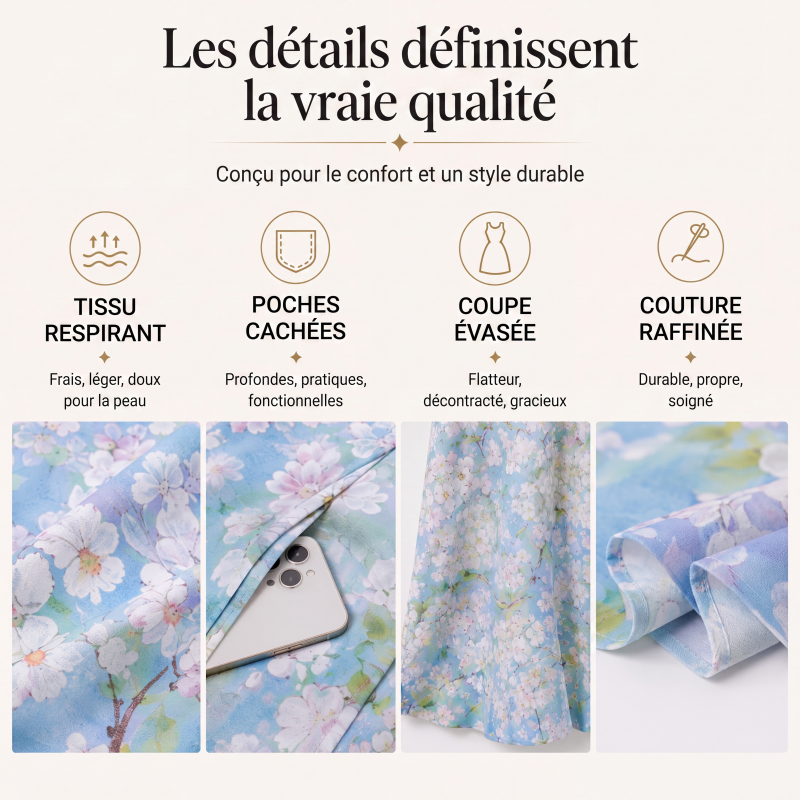 Robe en lin sans manches pour femme