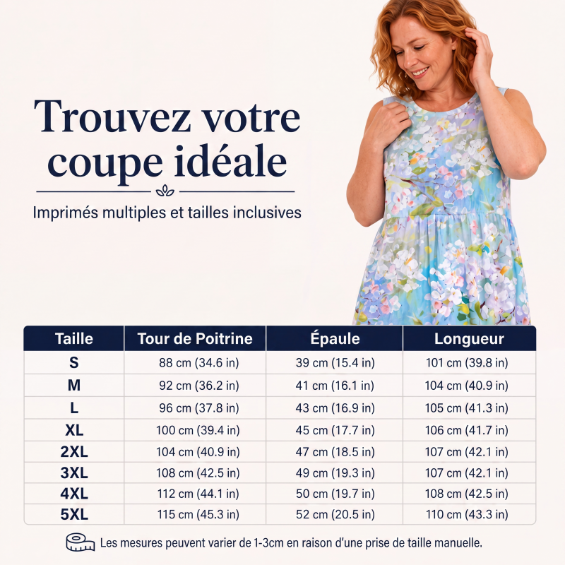 Robe en lin sans manches pour femme