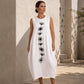 Robe en lin sans manches pour femme