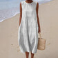 Robe en lin sans manches pour femme