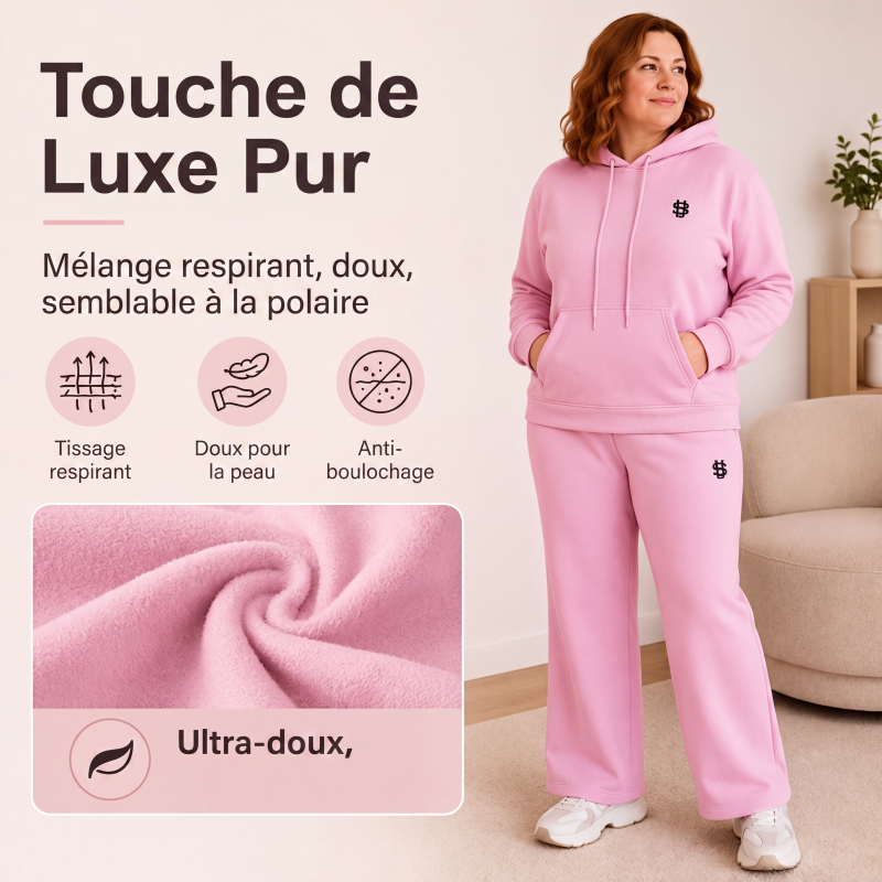 Ensemble sweat à capuche et pantalon large pour femme