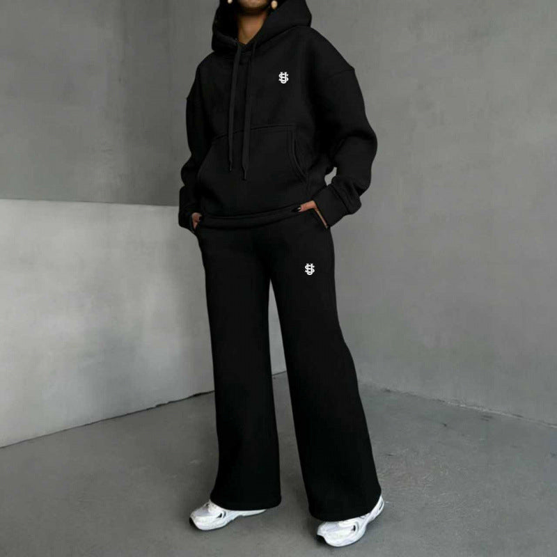 Ensemble sweat à capuche et pantalon large pour femme