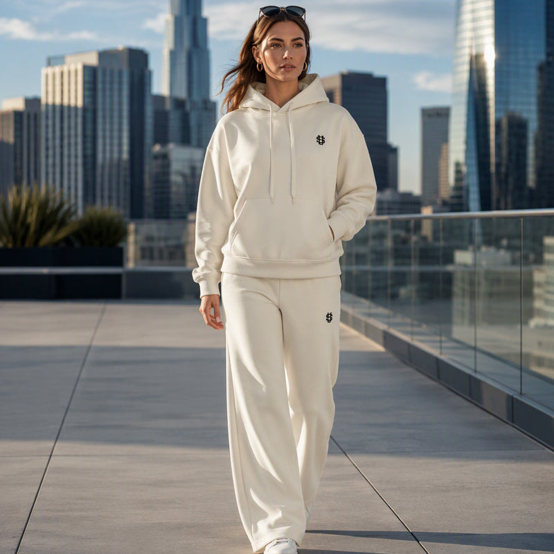 Ensemble sweat à capuche et pantalon large pour femme