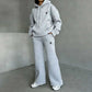 Ensemble sweat à capuche et pantalon large pour femme