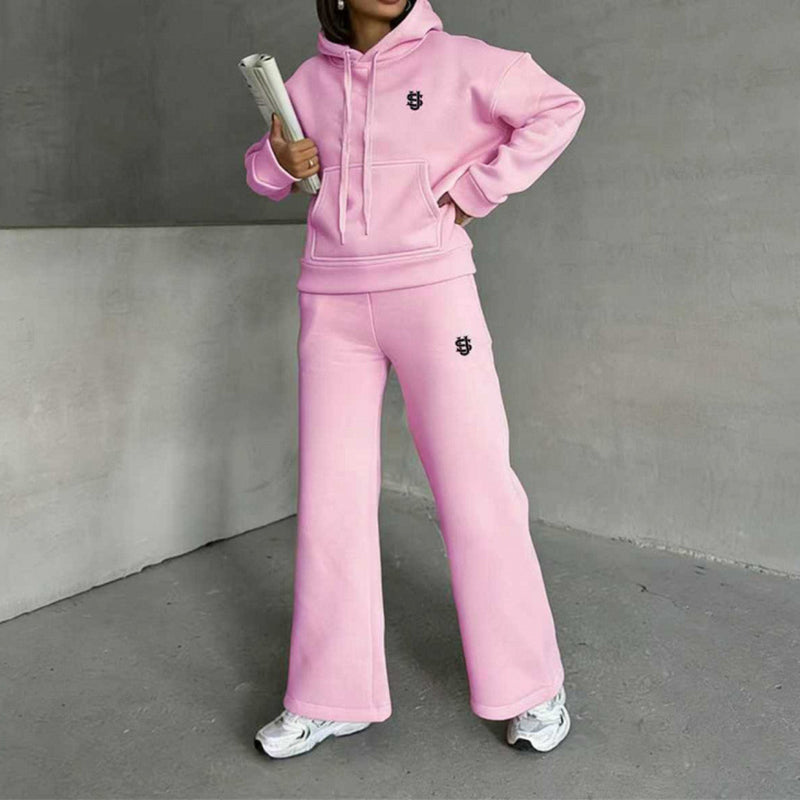 Ensemble sweat à capuche et pantalon large pour femme
