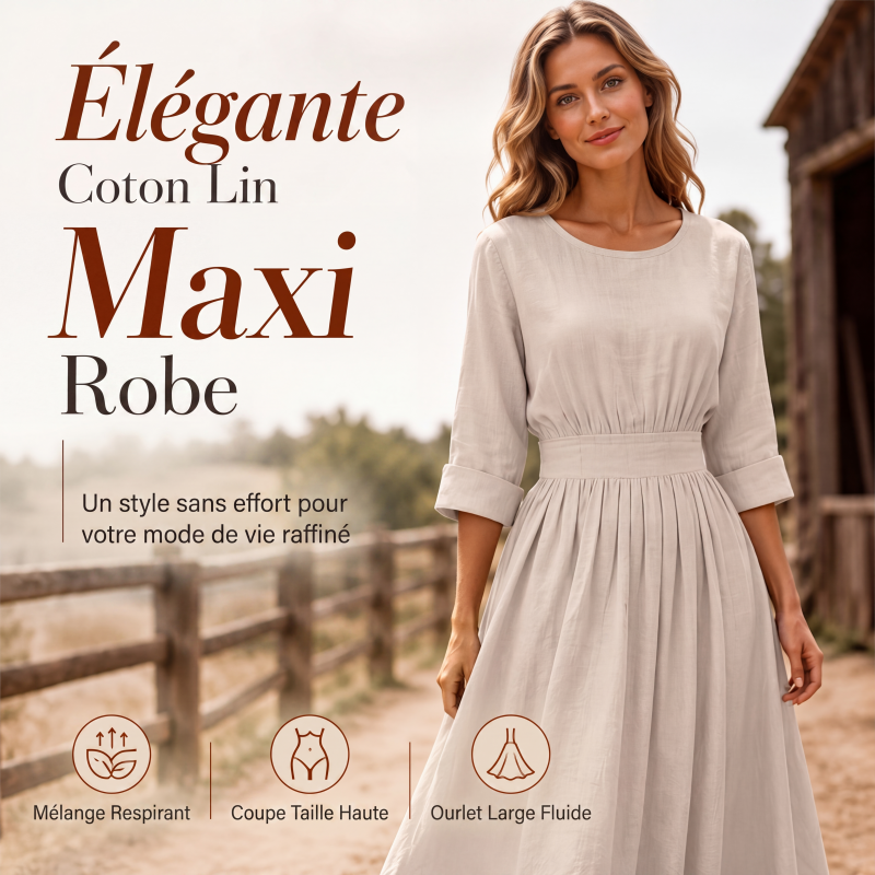 Robe décontractée à taille cintrée pour femme