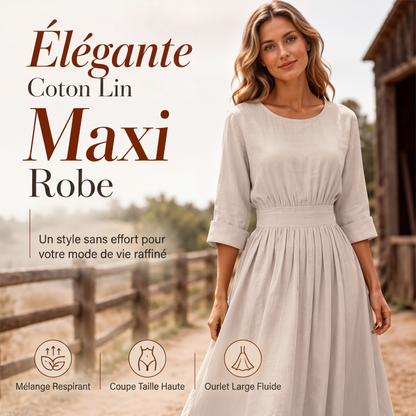 Robe décontractée à taille cintrée pour femme