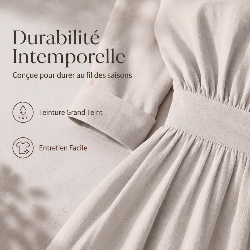 Robe décontractée à taille cintrée pour femme