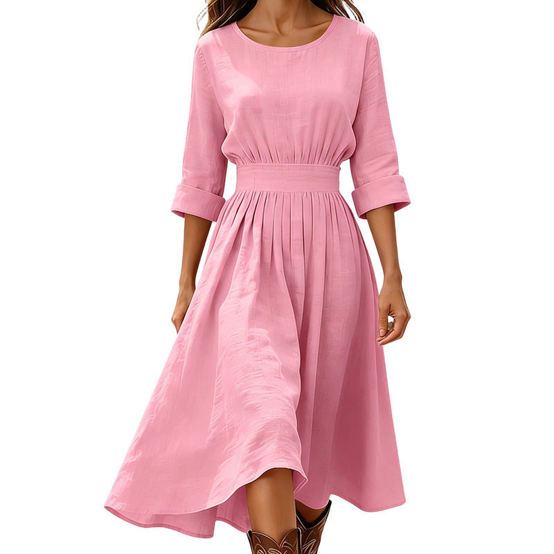 Robe décontractée à taille cintrée pour femme