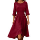 Robe décontractée à taille cintrée pour femme